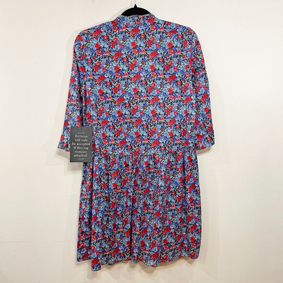 New Tuckernuck Royal Cotton Shirtdress Queens Garden Floral XS - Picture 3 of 6